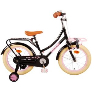 Volare Excellent Kinderfiets – Meisjes – 16 inch – Zwart – 95% afgemonteerd