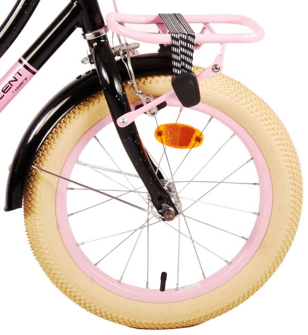 Volare Excellent Kinderfiets – Meisjes – 16 inch – Zwart – 95% afgemonteerd