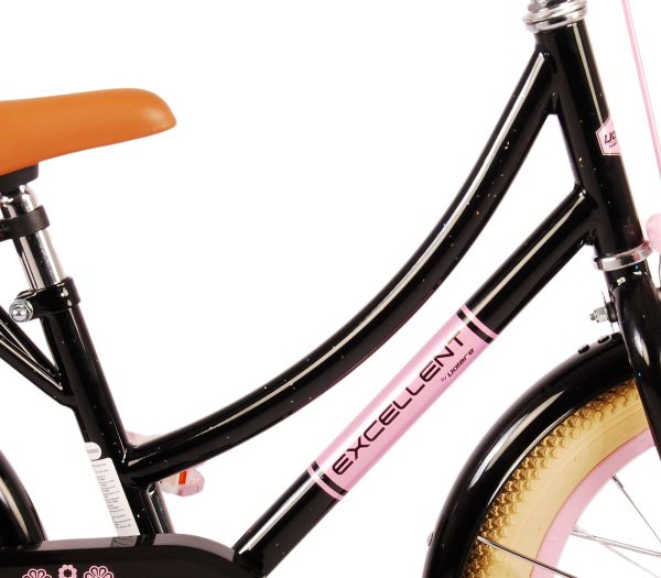 Volare Excellent Kinderfiets – Meisjes – 16 inch – Zwart – 95% afgemonteerd