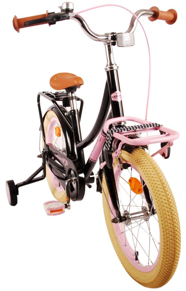 Volare Excellent Kinderfiets – Meisjes – 16 inch – Zwart – 95% afgemonteerd