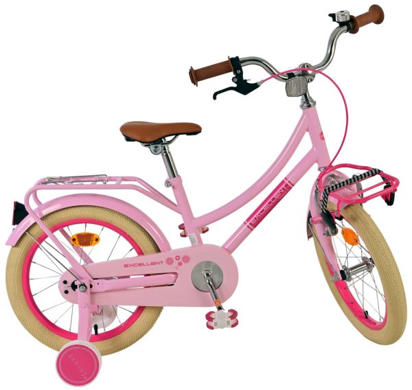 Volare Excellent Kinderfiets – Meisjes – 16 inch – Roze – 95% afgemonteerd