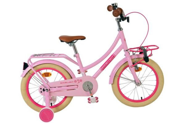 Volare Excellent Kinderfiets – Meisjes – 16 inch – Roze – 95% afgemonteerd