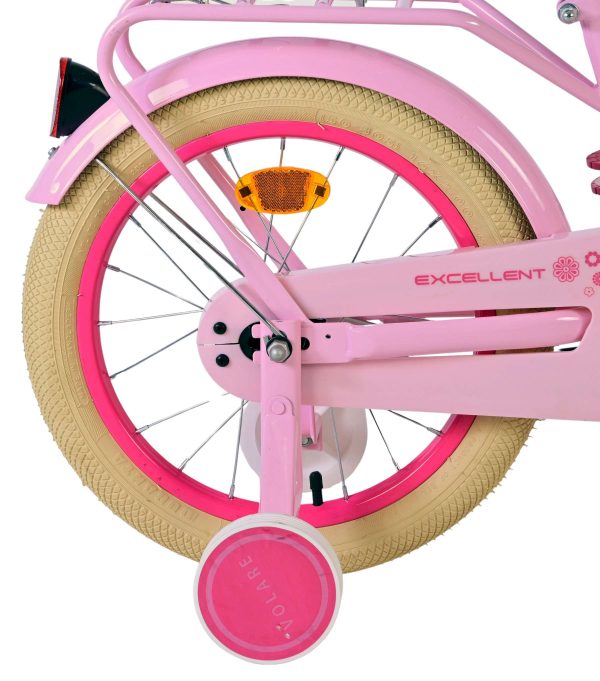 Volare Excellent Kinderfiets – Meisjes – 16 inch – Roze – 95% afgemonteerd