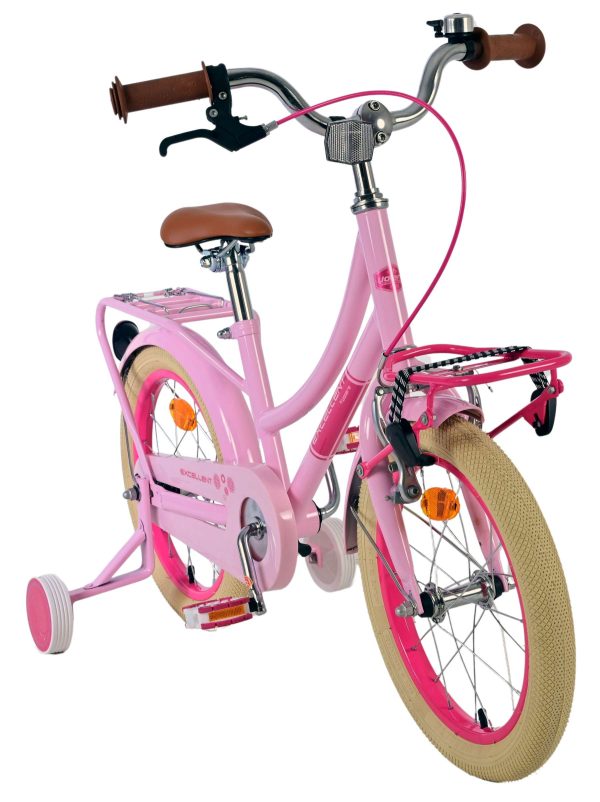 Volare Excellent Kinderfiets – Meisjes – 16 inch – Roze – 95% afgemonteerd