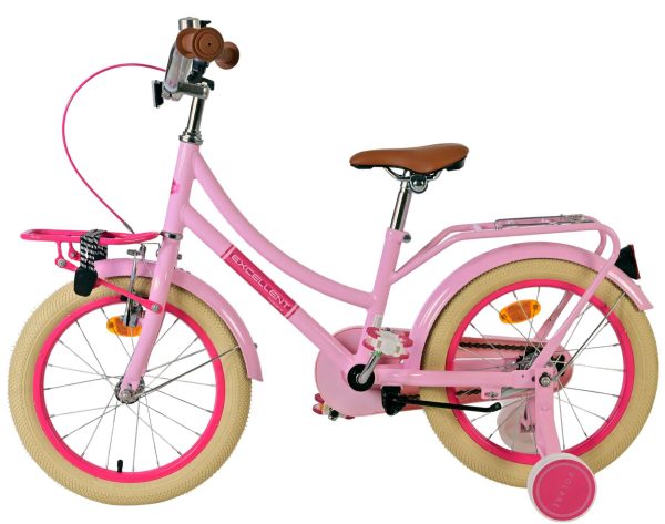Volare Excellent Kinderfiets – Meisjes – 16 inch – Roze – 95% afgemonteerd