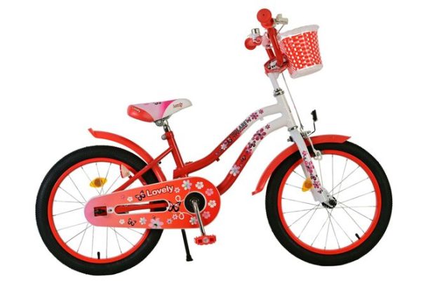 Volare Lovely Kinderfiets – Meisjes – 18 inch – Rood Wit