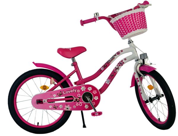 Volare Lovely Kinderfiets – Meisjes – 18 inch – Roze Wit