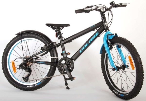 Volare Rocky Kinderfiets – 20 inch – Blauw Zwart – 85% afgemonteerd – 6 speed – Prime Collection