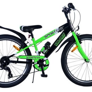 Volare Sportivo Kinderfiets – Jongens – 24 inch – 7 Speed – Zwart Groen