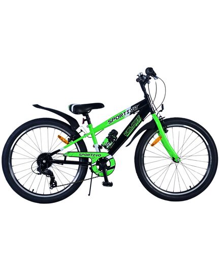 Volare Sportivo Kinderfiets – Jongens – 24 inch – 7 Speed – Zwart Groen