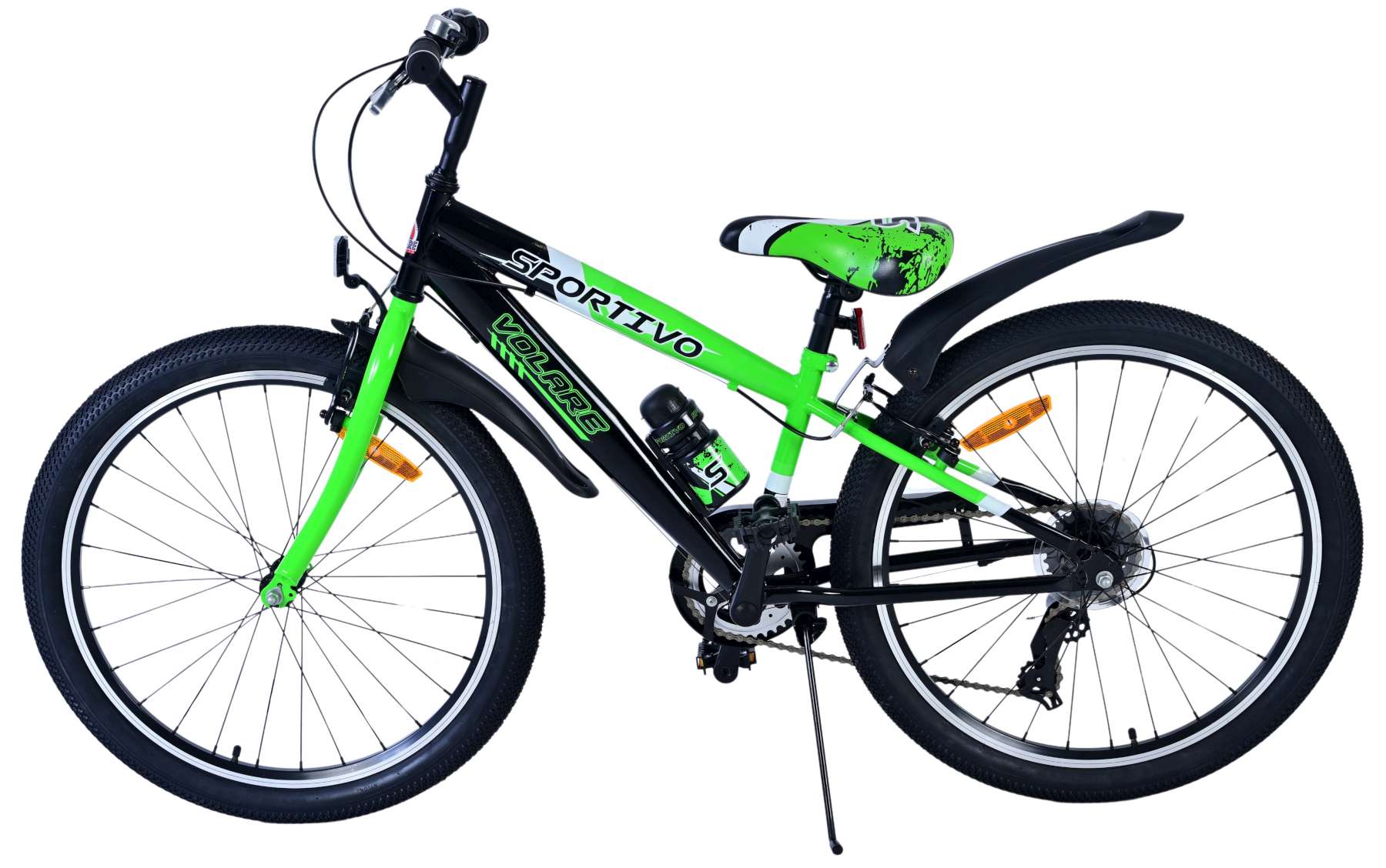 Volare Sportivo Kinderfiets – Jongens – 24 inch – 7 Speed – Zwart Groen Volare Sportivo Kinderfiets – Jongens – 24 inch – 7 Speed – Zwart Groen