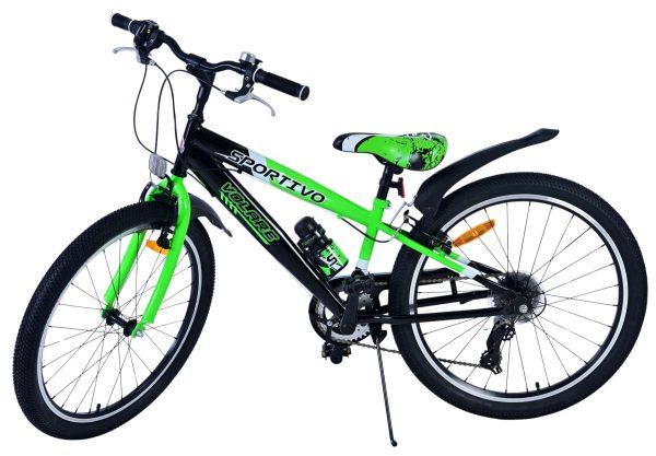 Volare Sportivo Kinderfiets – Jongens – 24 inch – 7 Speed – Zwart Groen