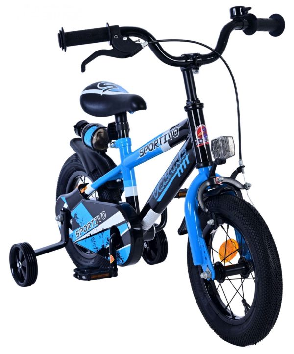 Volare Sportivo Kinderfiets – Jongens – 12 inch – Blauw Zwart