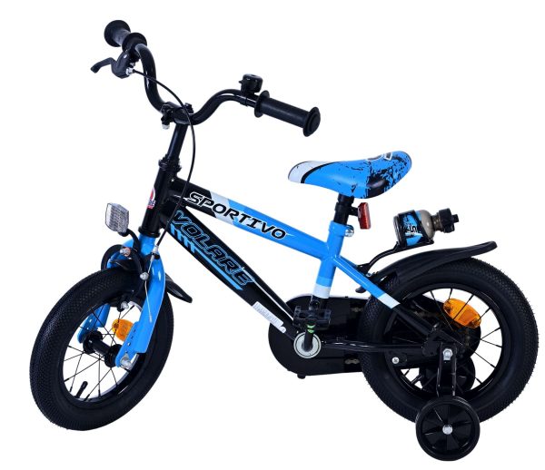 Volare Sportivo Kinderfiets – Jongens – 12 inch – Blauw Zwart