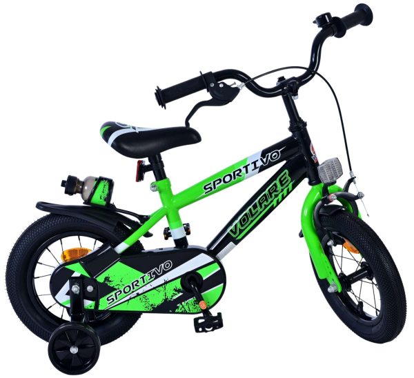 Volare Sportivo Kinderfiets – Jongens – 12 inch – Groen Zwart