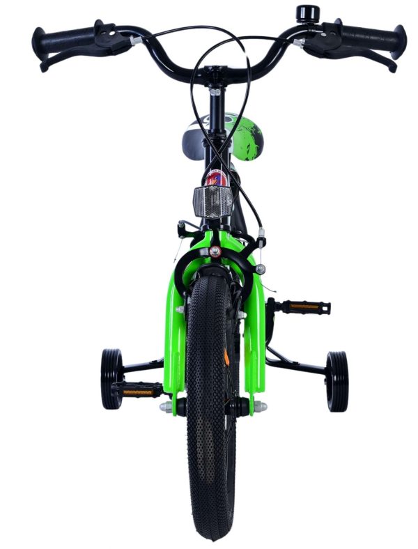 Volare Sportivo Kinderfiets – Jongens – 14 inch – Groen Zwart – Twee Handremmen