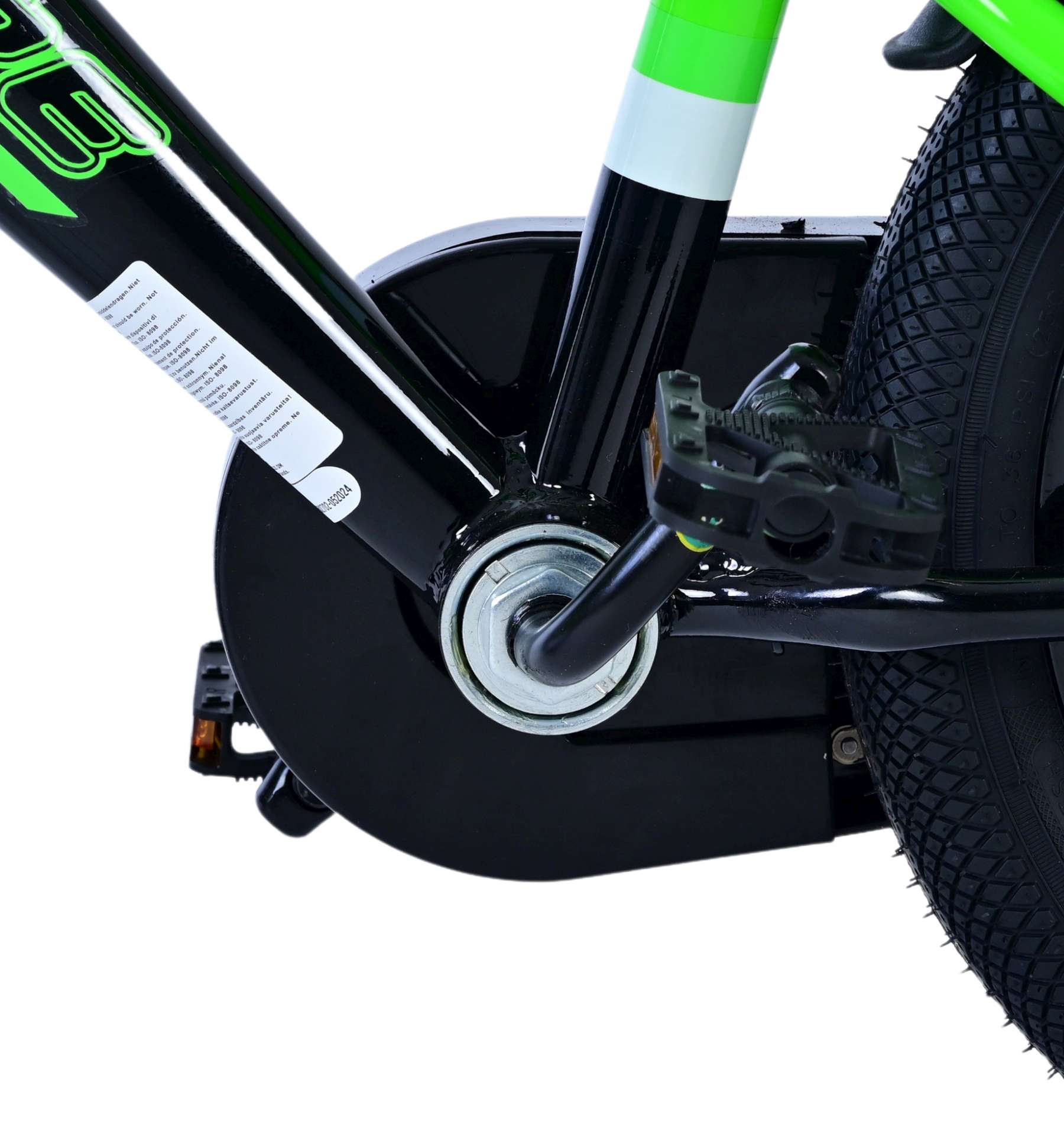 Volare Sportivo Kinderfiets – Jongens – 14 inch – Groen Zwart – Twee Handremmen