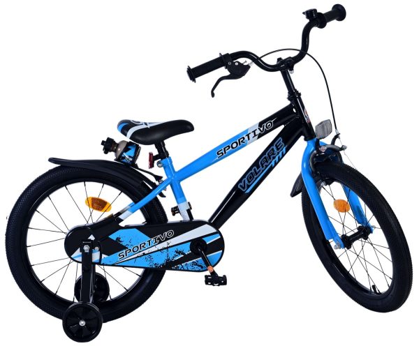 Volare Sportivo Kinderfiets – Jongens – 18 inch – Blauw Zwart