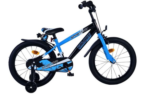 Volare Sportivo Kinderfiets – Jongens – 18 inch – Blauw Zwart