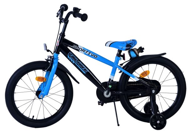 Volare Sportivo Kinderfiets – Jongens – 18 inch – Blauw Zwart