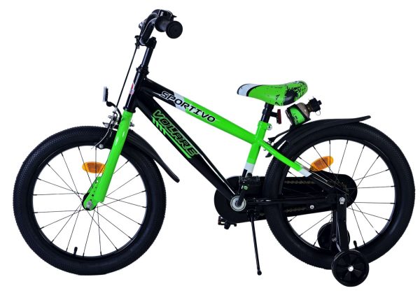 Volare Sportivo Kinderfiets – Jongens – 18 inch – Groen Zwart