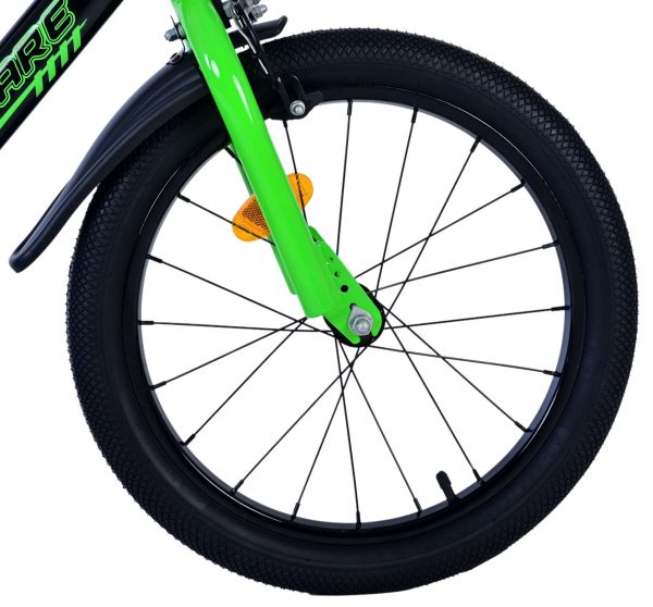Volare Sportivo Kinderfiets – Jongens – 18 inch – Groen Zwart – Twee Handremmen