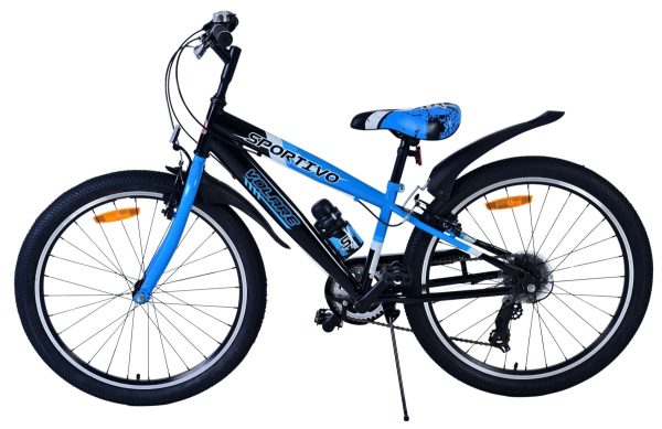 Volare Sportivo Kinderfiets – Jongens – 24 inch – 7 Speed – Zwart Blauw