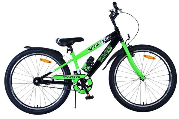 Volare Sportivo Kinderfiets – Jongens – 24 inch – Zwart Groen