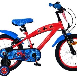 Spider-Man Kinderfiets – Jongens – 16 inch – Blauw/Rood – Twee handremmen