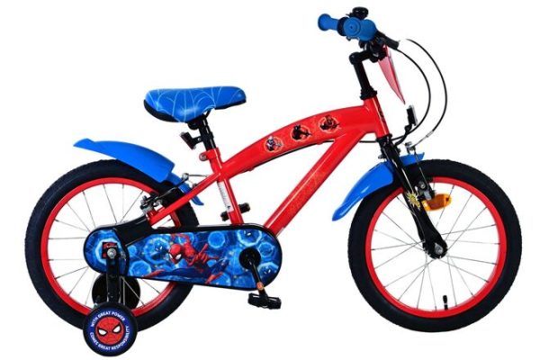 Spider-Man Kinderfiets – Jongens – 16 inch – Blauw/Rood – Twee handremmen
