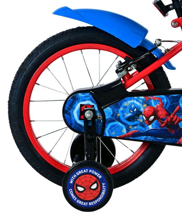 Spider-Man Kinderfiets – Jongens – 16 inch – Blauw/Rood – Twee handremmen