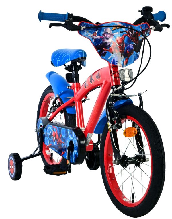 Spider-Man Kinderfiets – Jongens – 16 inch – Blauw/Rood – Twee handremmen