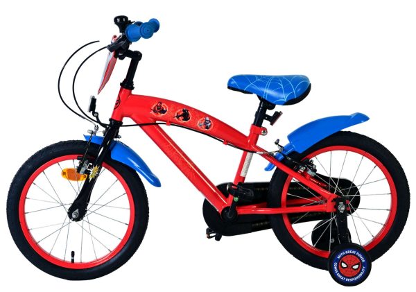 Spider-Man Kinderfiets – Jongens – 16 inch – Blauw/Rood – Twee handremmen