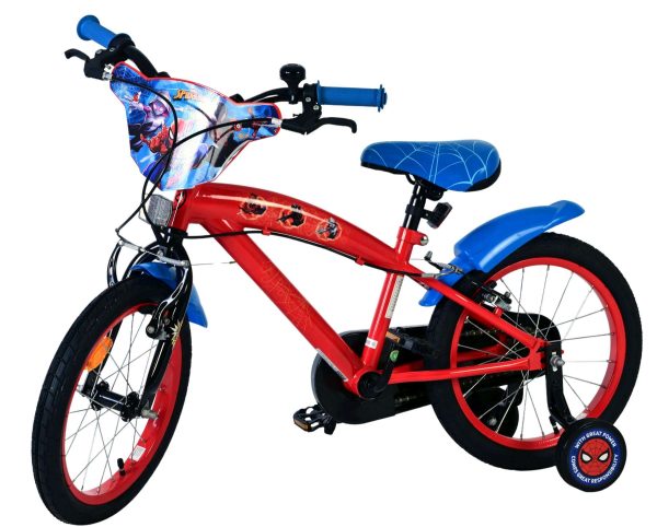 Spider-Man Kinderfiets – Jongens – 16 inch – Blauw/Rood – Twee handremmen