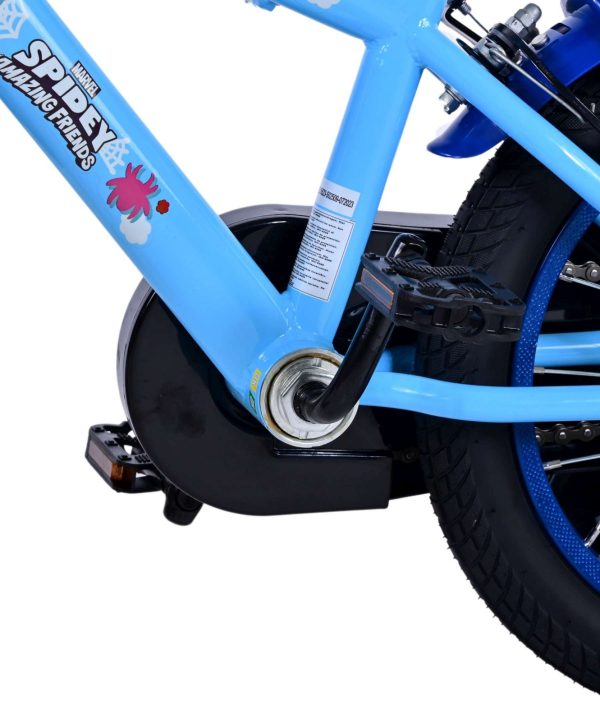Spidey Kinderfiets – Jongens – 14 inch – Blauw Rood – Twee handremmen