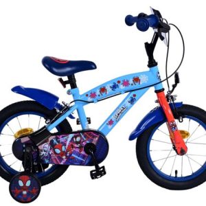 Spidey Kinderfiets – Jongens – 14 inch – Blauw Rood – Twee handremmen