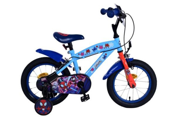 Spidey Kinderfiets – Jongens – 14 inch – Blauw Rood – Twee handremmen