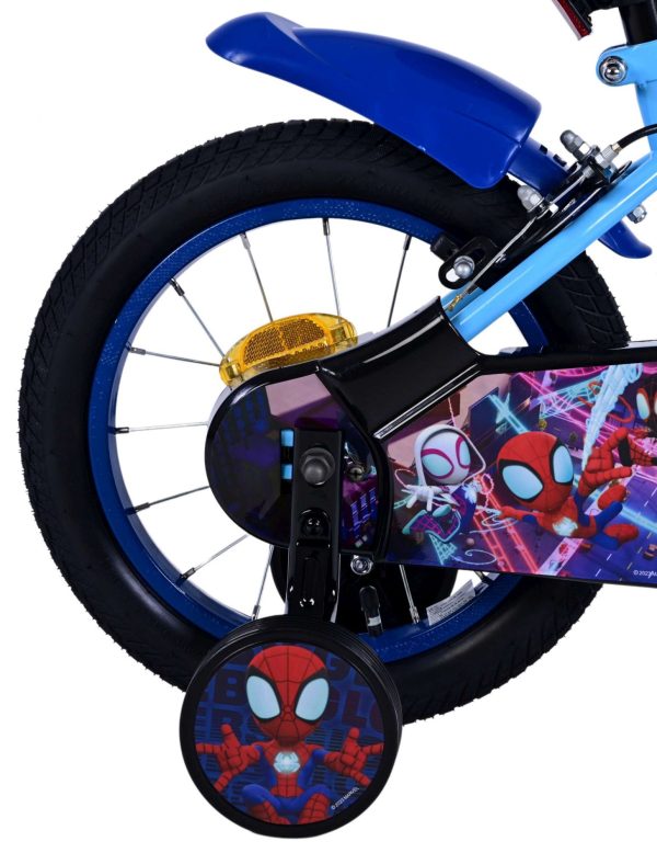 Spidey Kinderfiets – Jongens – 14 inch – Blauw Rood – Twee handremmen