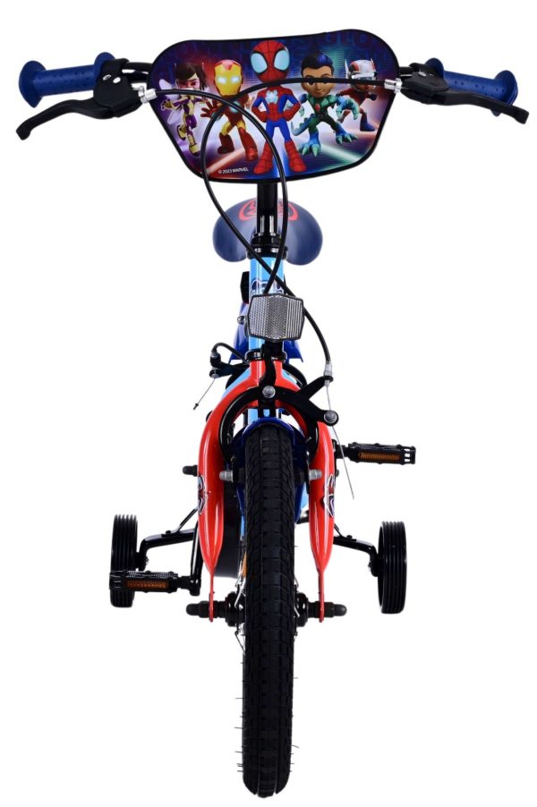 Spidey Kinderfiets – Jongens – 14 inch – Blauw Rood – Twee handremmen