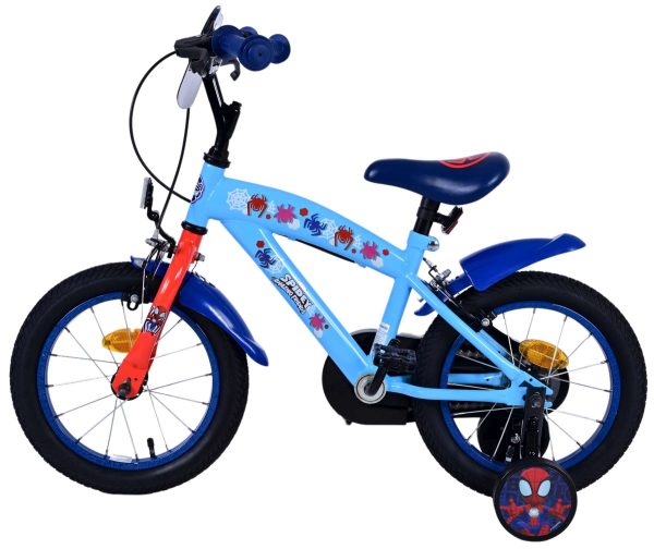 Spidey Kinderfiets – Jongens – 14 inch – Blauw Rood – Twee handremmen