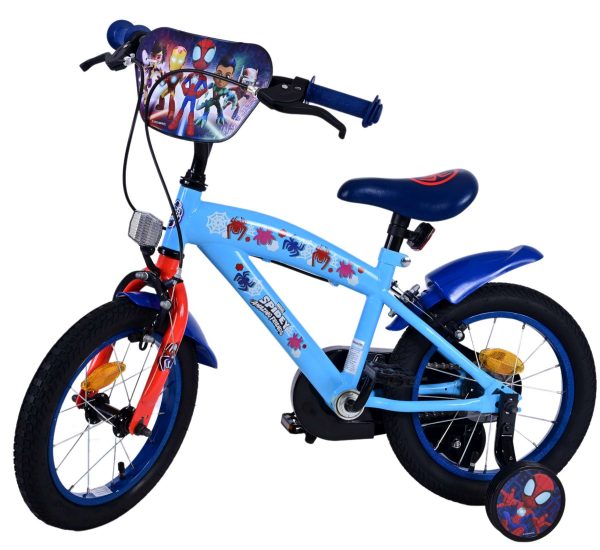 Spidey Kinderfiets – Jongens – 14 inch – Blauw Rood – Twee handremmen