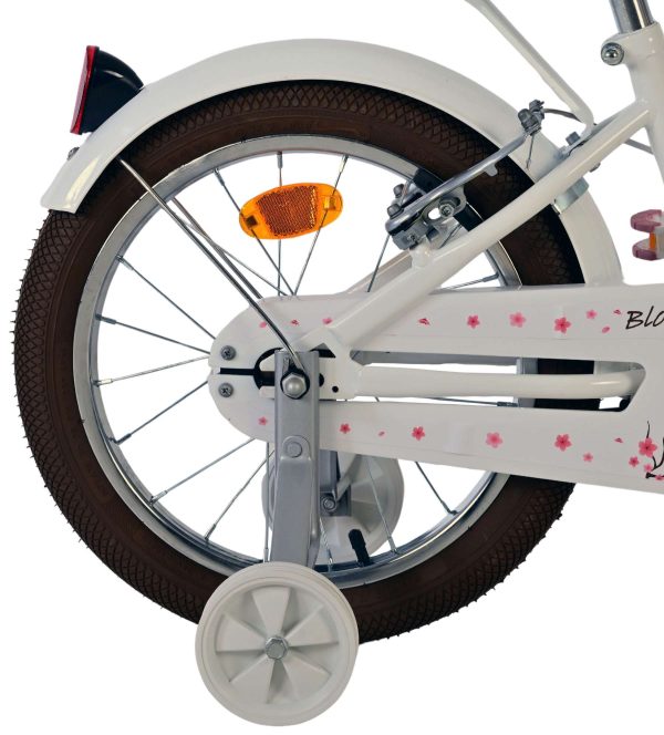 Volare Blossom Kinderfiets – Meisjes – 16 inch – Wit – Twee Handremmen