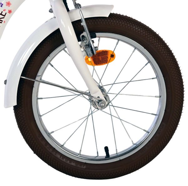 Volare Blossom Kinderfiets – Meisjes – 16 inch – Wit – Twee Handremmen
