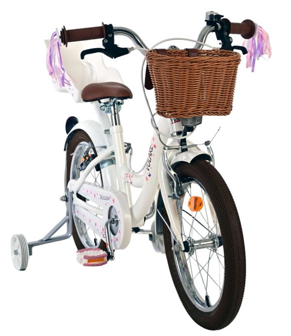 Volare Blossom Kinderfiets – Meisjes – 16 inch – Wit – Twee Handremmen