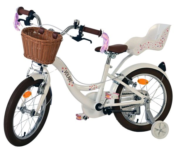 Volare Blossom Kinderfiets – Meisjes – 16 inch – Wit – Twee Handremmen