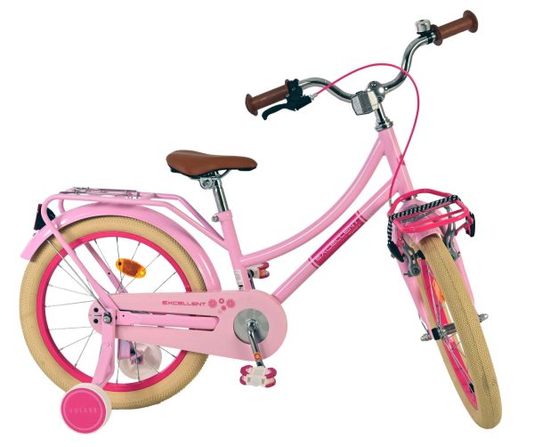 Volare Excellent Kinderfiets – Meisjes -18 inch – Roze – 95% afgemonteerd