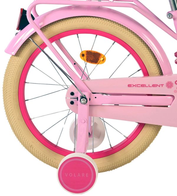 Volare Excellent Kinderfiets – Meisjes -18 inch – Roze – 95% afgemonteerd