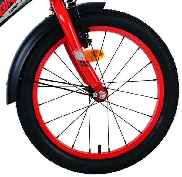 Volare Thombike Kinderfiets – Jongens – 18 inch – Zwart Rood