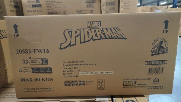 Spider-Man Kinderfiets – Jongens – 16 inch – Blauw/Rood – Twee handremmen