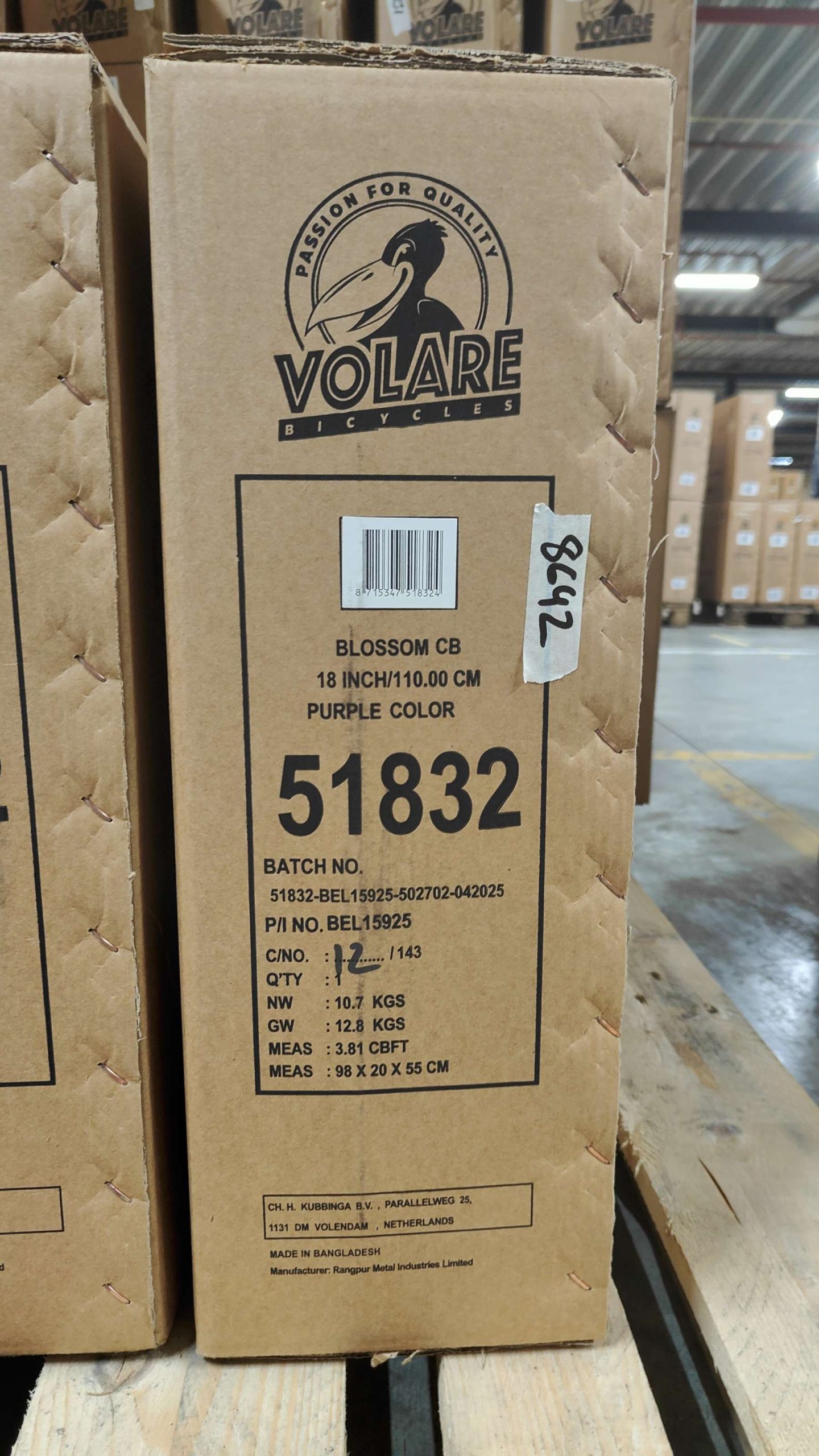 Volare Blossom Kinderfiets – Meisjes – 18 inch – Paars Volare Blossom Kinderfiets – Meisjes – 18 inch – Paars